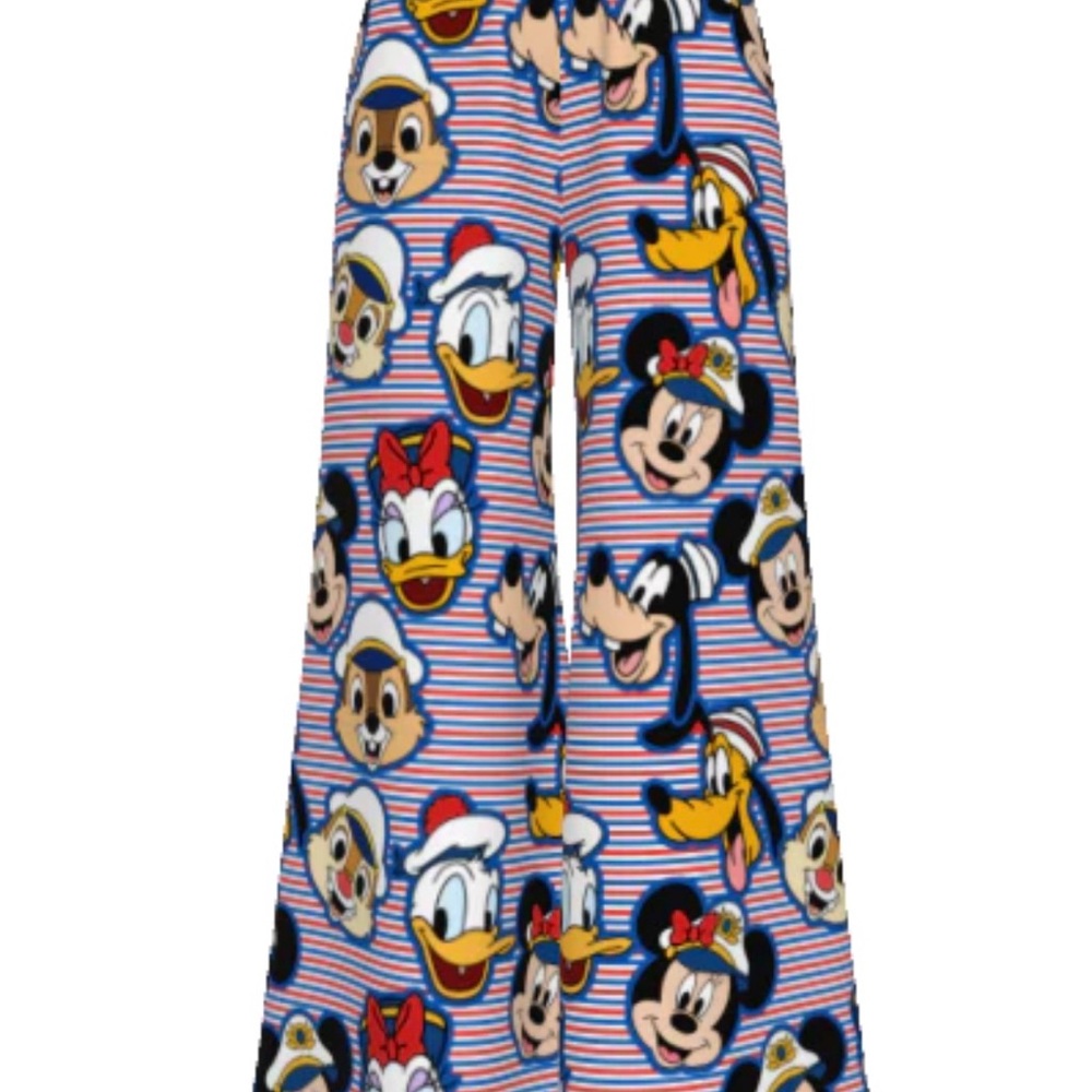 WILD RICH KIDS Disney Character Print Wide-Leg Pants